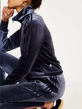 Adidas Originals Firebird Navy Blue Velvet Track suit-